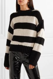 RtA - Griffith oversized striped cotton-blend sweater at Net A Porter